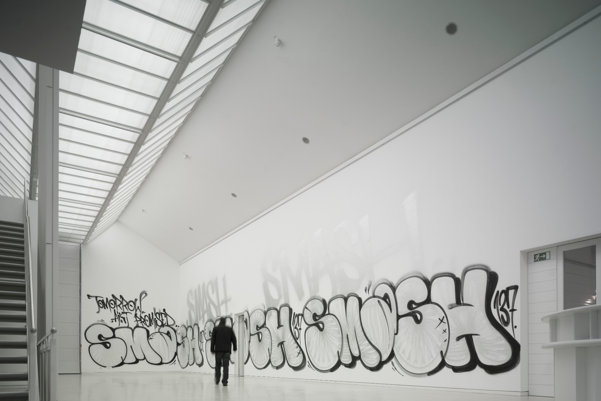 Installation view — TOMORROW AIN'T PROMISED mural at Kunstverein Heidelberg