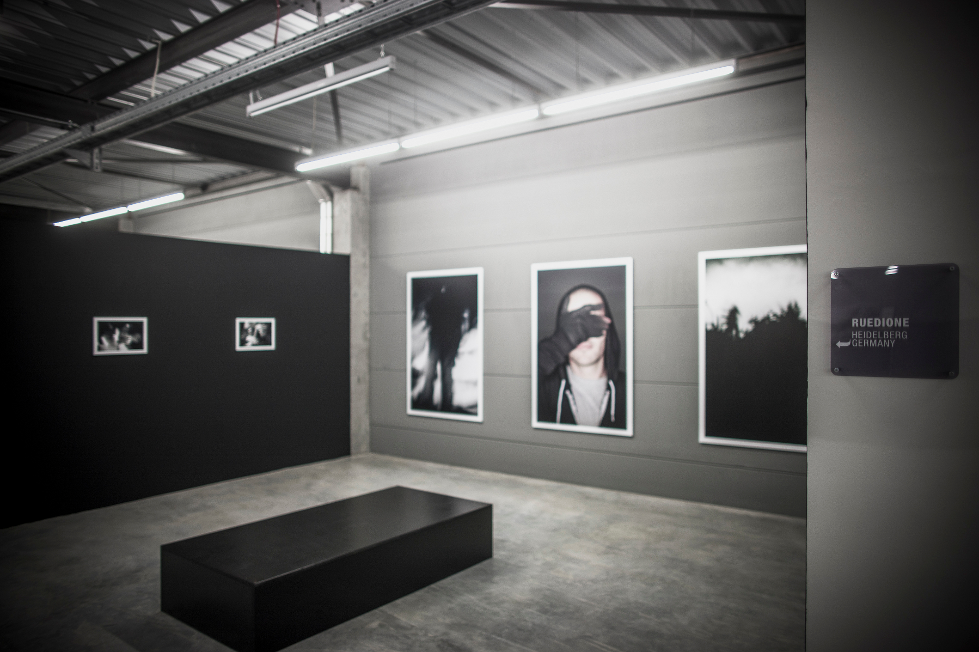 Installation view — BACKFLASHES exhibition sequence at CARHARTT Gallery
