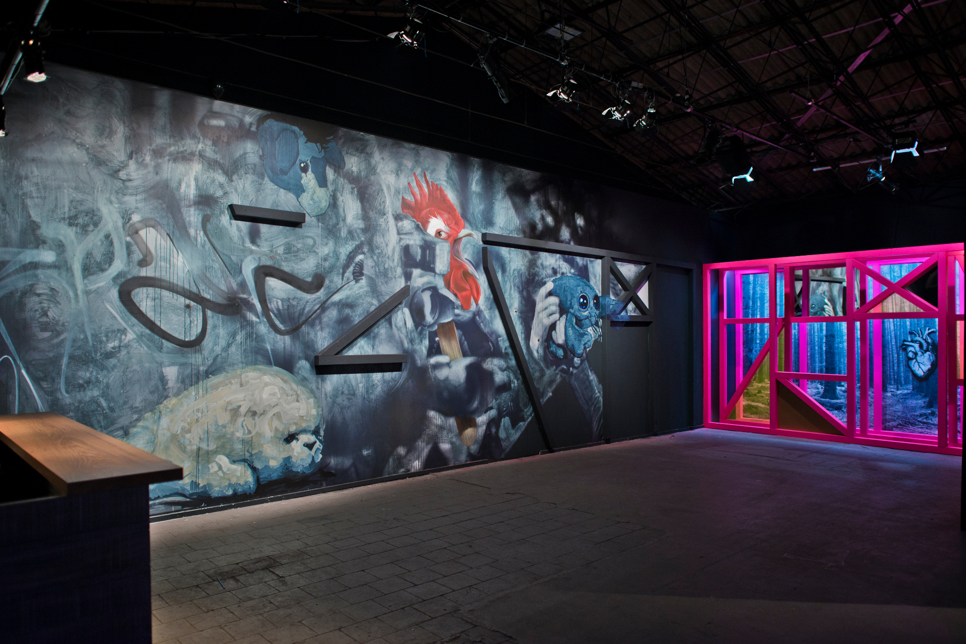 Installation view — THE NEW BLACK at INSIGHTS3, KUNST/HALLE, Heidelberg, 2012